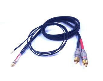 Cable de audio de repuesto para tocadiscos Dual CS 606 607 608 617 622 626 627Q 628 708 731Q con conectores terminales FASTON