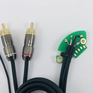 Phono rca cable for Technics SL 1200 MK2 turntable complete with ground cable, length 150 cm, 59 inch