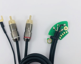 Câble phono rca pour platine vinyle Technics SL 1200 MK2 complet avec câble de masse longueur 150 cm 4V