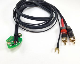 Cable de audio de repuesto Technics SL 1200 1210 MK2 MK3 M3D MK3D MK5 MK5G M5G MK6, cable RCA Monster, soldado a PCB verde, 130 cm, 51 pulgadas | 7 V