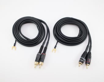 Cable de audio para tocadiscos Technics SL-303 SL-B202 SL-3200 SL-L31 SL-221 SL-235 SL-210, repuesto para fono con toma de tierra RCA Nakamichi 1,3 m 1,5 m