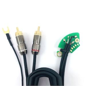 Phono-Cinch-Kabel für Technics SL 1200 MK2 Plattenspieler, komplett mit Erdungskabel, Länge 150 cm (59 Zoll).