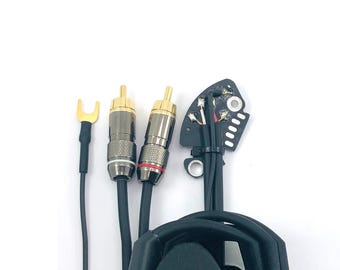 Cable RCA phono para tocadiscos Technics SL 1210 MK2 completo con cable de tierra, longitud 130 cm, 51 pulgadas