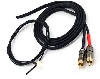 Cable de audio RCA de repuesto para tocadiscos Pioneer PL-518X PL-350 PL-512X PL-255 PL-12D PL-510A PL-210 PL-516X con toma de tierra, 1,3 m 1,5 m