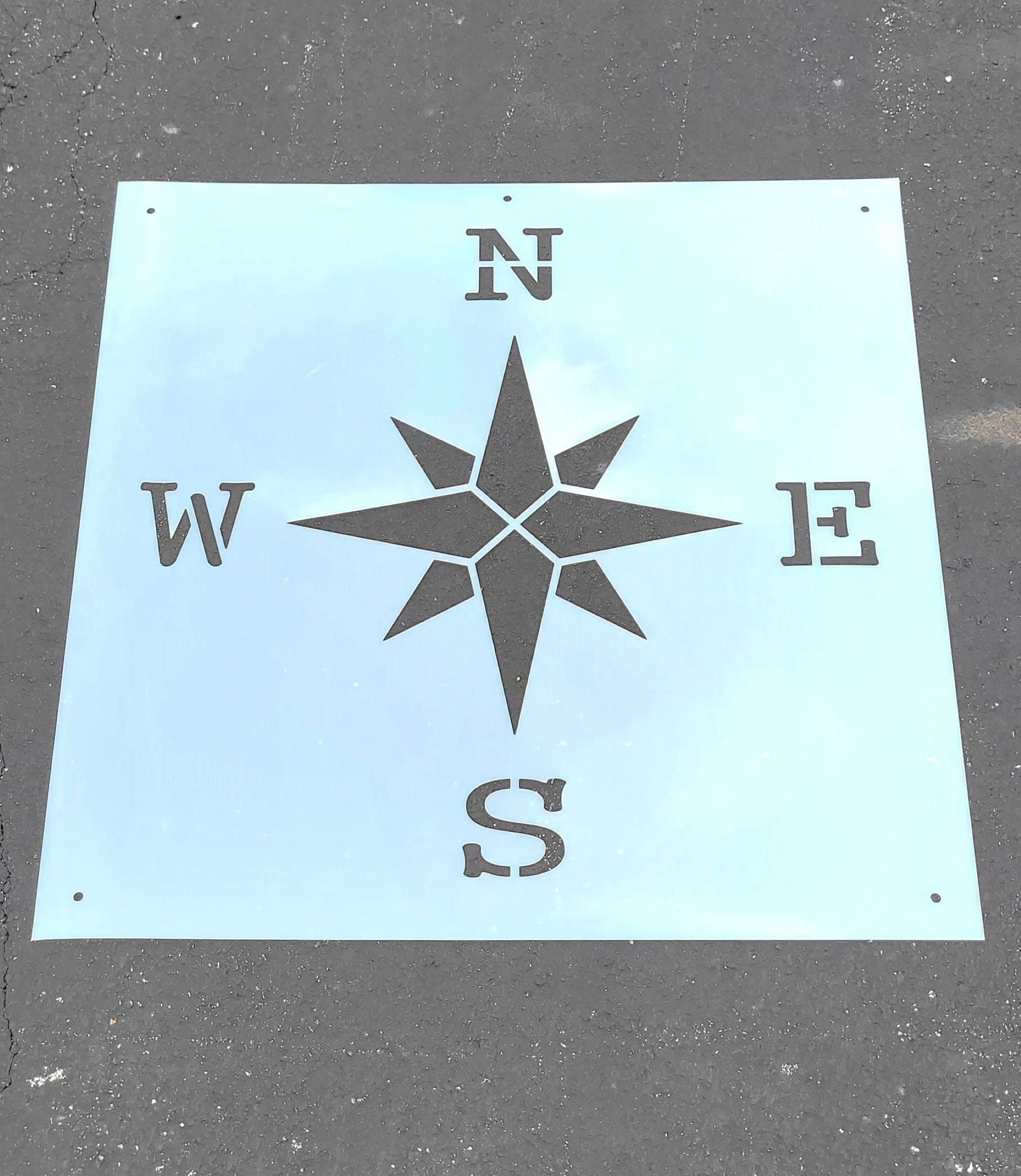 Large Compass Rose Wall Stencil 38 X 38 60 Mil LDPE Plastic Etsy