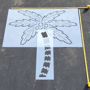 Palm Tree Wall Stencil 60&quot; Wide x 72&quot; Tall