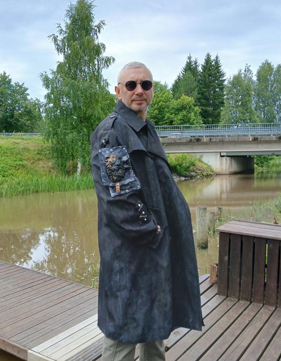 A vintage raincoat jacket in a light apocalypse style. "Apocalypse Whisper2" View 4
