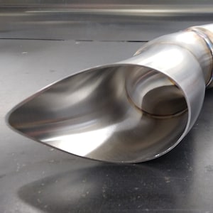 3&quot; teardrop exhaust tip .065 304 stainless turbo outlet fabrication weld or clamp on