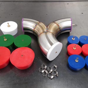 Silicone purge plug kit 1-7/8 to 4 inch for tig welding sanitary stainless steel tube and pipe (14 plugs)
