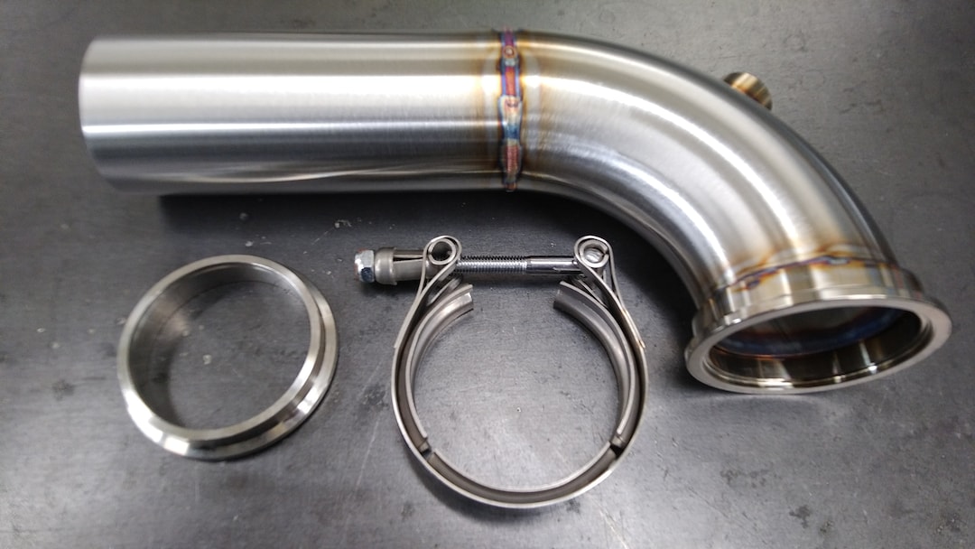2.5 Downpipe V Band Turbo 304 Stainless 90 3 1/8 Inch/79mm OD Exhaust