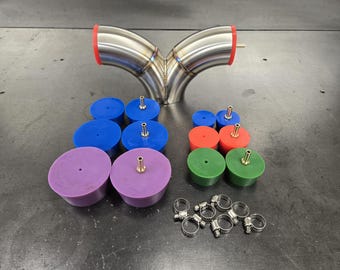 Silicone Purge Plug Kit: 1.25-3 Inch, Tig Welding Exhaust Fabrication (14 Plugs)