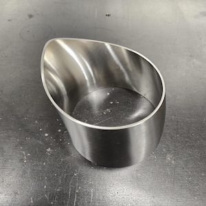4&quot; short teardrop exhaust tip .075 304 stainless turbo outlet fabrication weld on