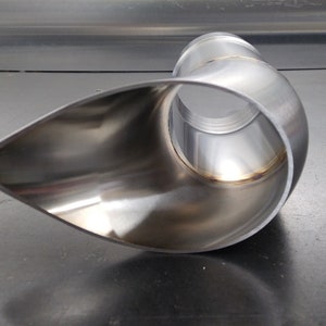 3&quot; teardrop exhaust tip .065 304 stainless turbo outlet fabrication weld or clamp on
