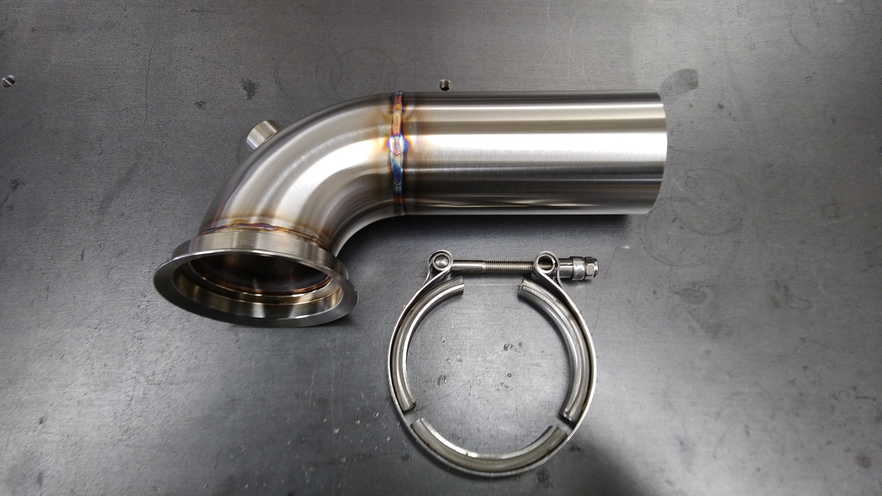 3 Downpipe Flange & Clamp 4.21 Marmon Borg Warner Turbo with O2 -   Schweiz