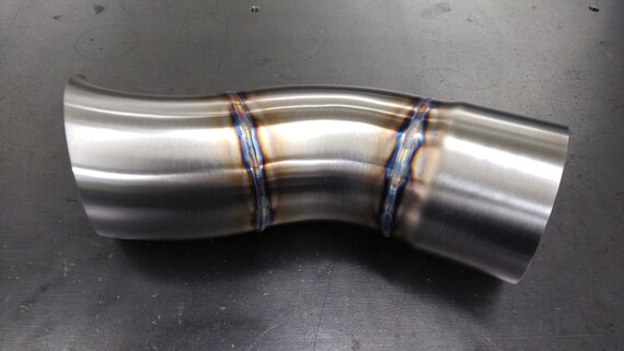 Wesdon Exhaust Tip – 2.50" Inlet, 4.00" Outlet, 8" Long, Slant Angle Double Wall 304 Stainless Steel