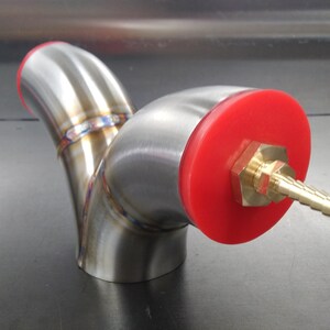 2.5" Silicone purge plugs with diffusers for stainless tig welding high heat resistance