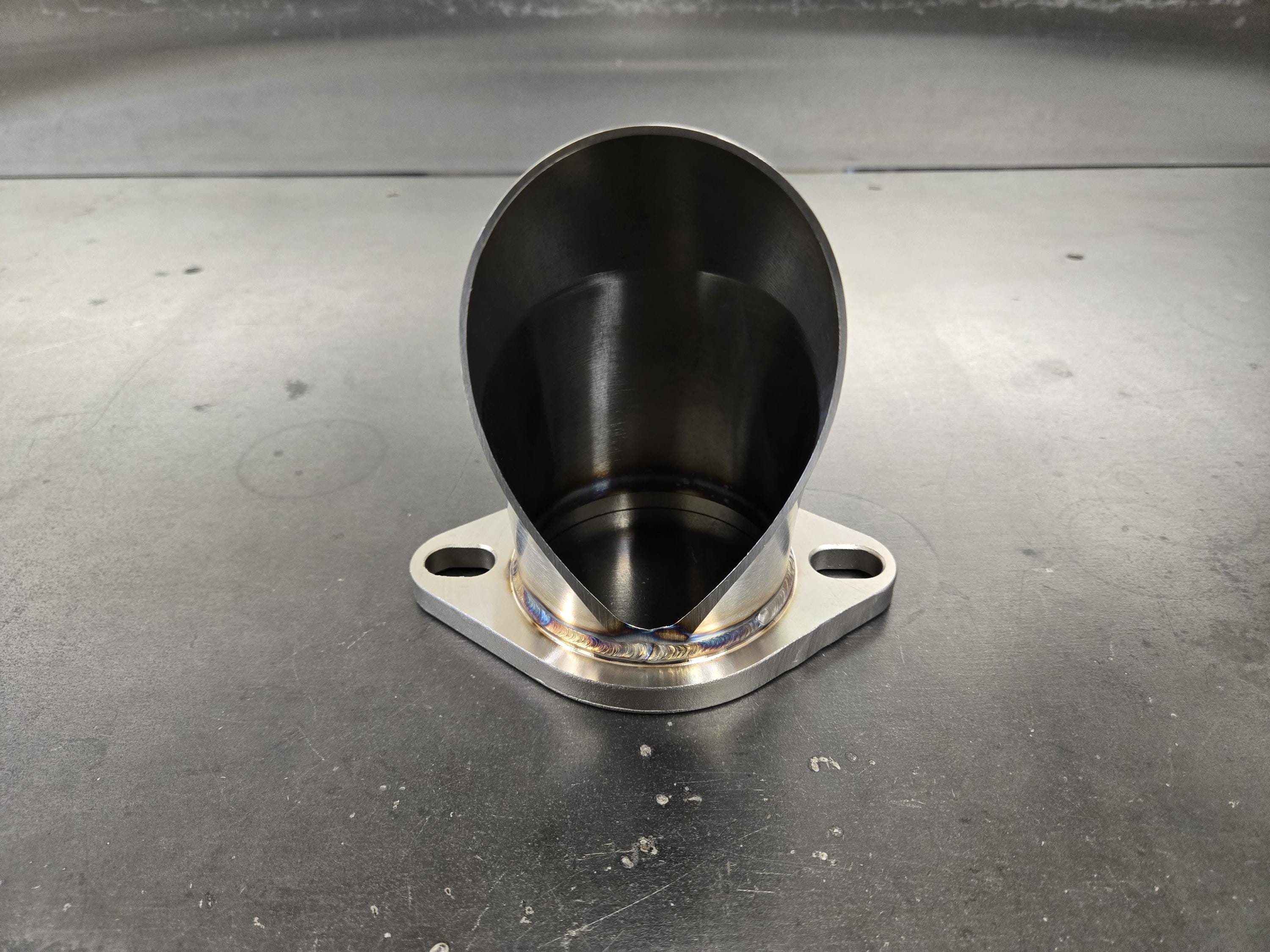 2-into-1 Exhaust Collector Reducer - Stainless Steel, Dual 3in Inlet, Single 3in Outlet - View #2