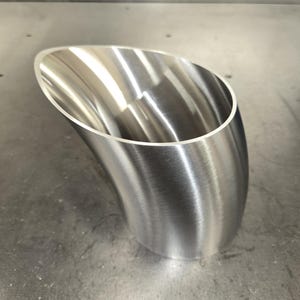 4&quot; teardrop exhaust tip .075 304 stainless turbo outlet fabrication weld on