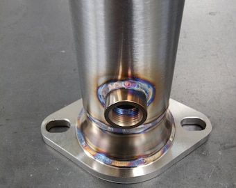 2.5&quot; to 3&quot; two bolt flange .065 304 stainless tig welded exhaust turbo fabrication O2 fitting