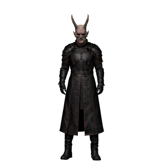 Handmade Gothic Leather Armor - Demon Costume - Devil Cosplay Outfit - Dark Knight Armor - Medieval Chest Armor - Inferno Costume