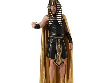 Handmade Leather Tutankhamun Costume: Egyptian Pharaoh Cosplay Outfit