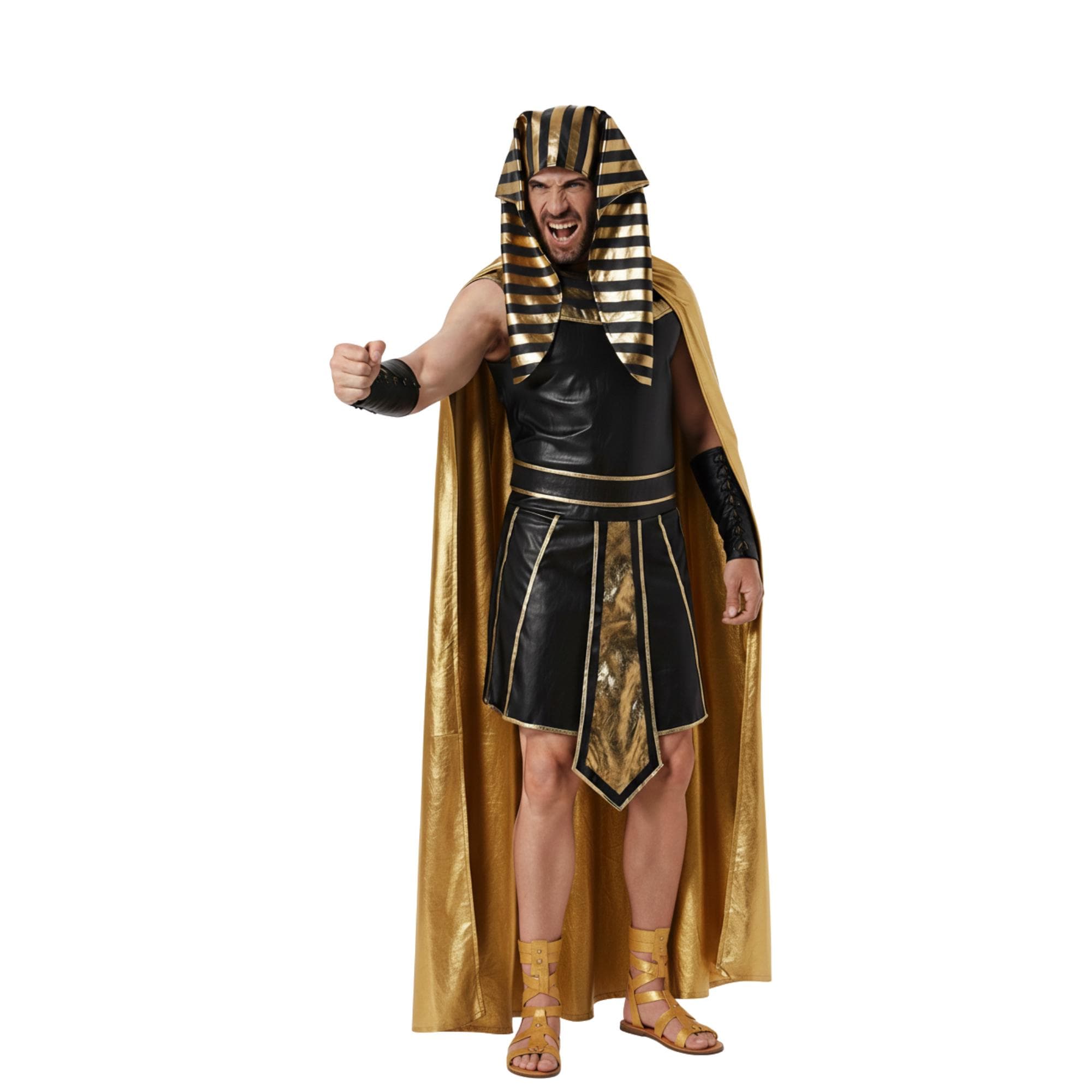 Handmade Leather Tutankhamun Costume: Egyptian Pharaoh Cosplay Outfit, image size:2000x2000