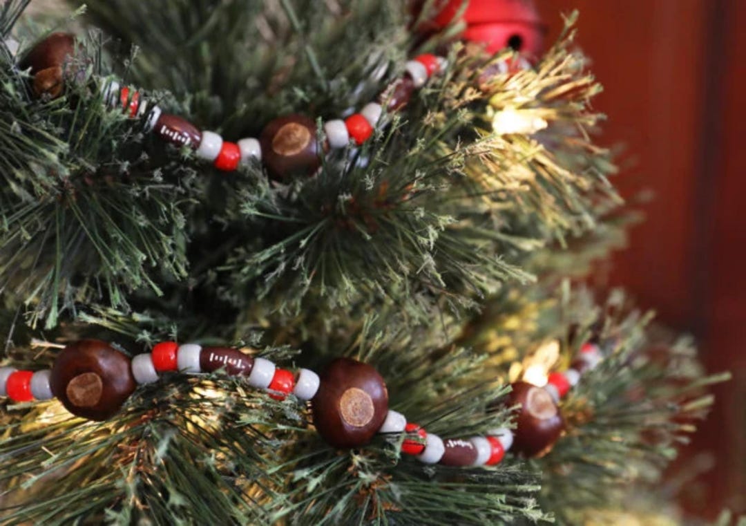 Football Buckeye Garland 6 Ft Etsy