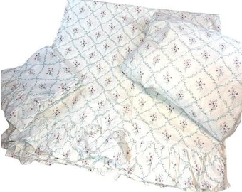 Juego de sábanas tamaño king vintage Ralph Lauren (baja encimera, bajera ajustable y 1 funda de almohada)