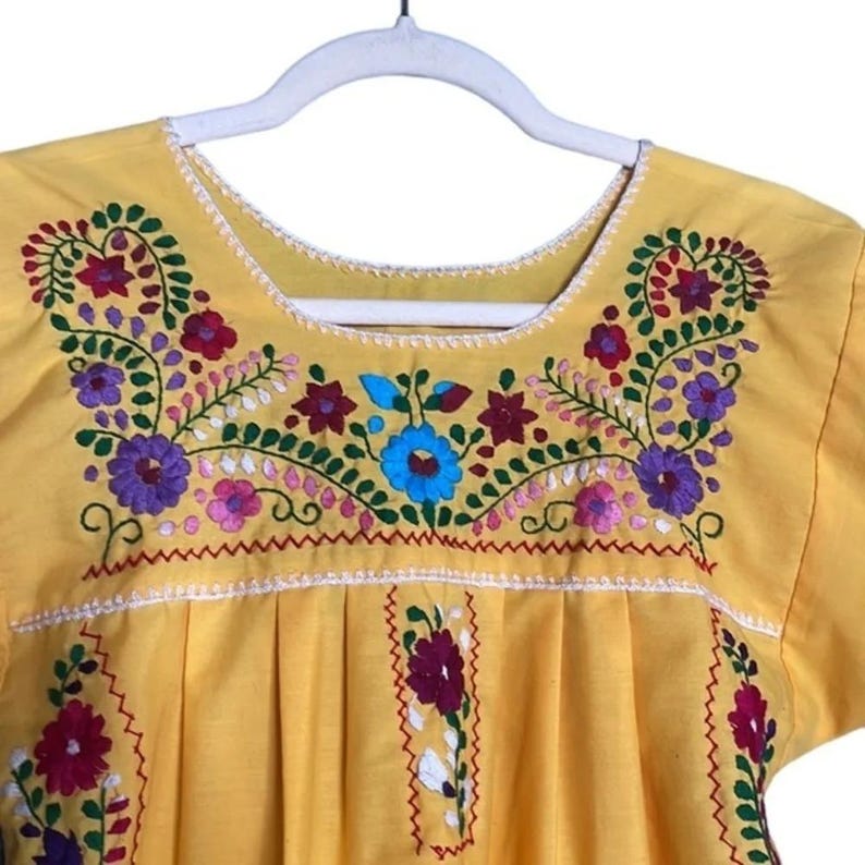 New Johnny Was Inspired Women's Handmade Cotton Square Neck Lounge Dress image 4