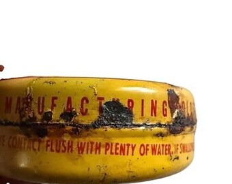 Lata de pasta de soldar Burnley vintage, artículo de colección del noreste de Pensilvania, 2 oz.