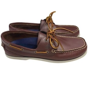 Eastland VTG Men\'s 8.5D Bro & Black Two-Tone Leather Boat Shoes Made Maine USA Series of Our Boatshoes! Choose your style and contact us  main image 4