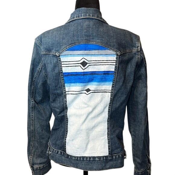 Veste En Jean Vintage Gap Taille M Femme - Denim Bleu, Coupe Regular, Occasion Très Bon état