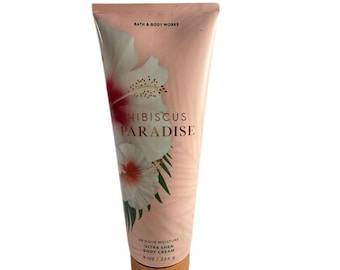 Nuova crema corpo Bath & Body Works da donna Pink Hibiscus Paradise Ultra Shea 8oz