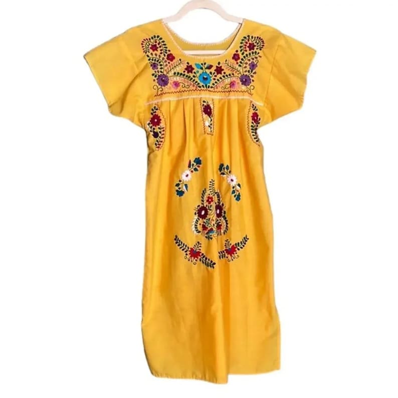 New Johnny Was Inspired Women's Handmade Cotton Square Neck Lounge Dress image 1