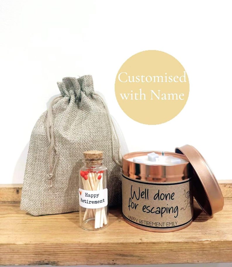 Personalised Retirement Card – Handmade Custom Name Card Full Set