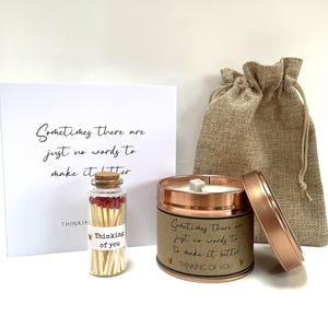 Sympathy Candle - Bereavement Candle - Thinking of you Candle - Handmade - No words