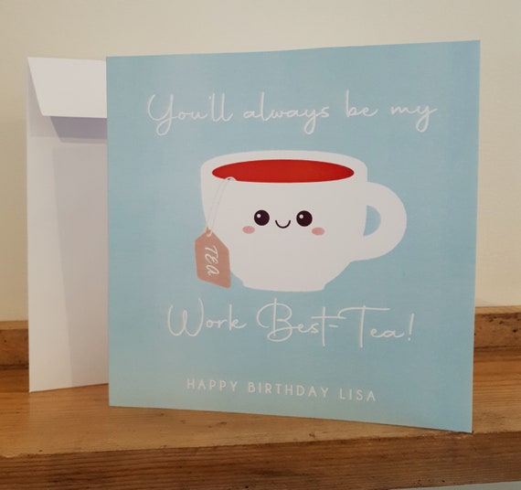 Birthday Card Work Bestie Work Best Friend Handmade and - Etsy