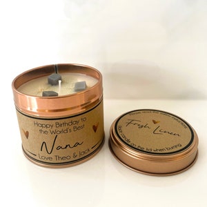 Nana Birthday Candle - World's Best Nana - Personalised with name - Handmade