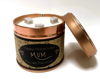 Personalised Mother's Day Candle – Gift for Mum from Dog