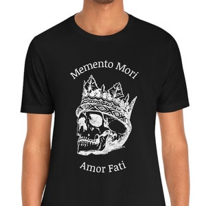 Stoisches T-Shirt, Memento Mori, Amor Fati, Mark Aurel, Stoizismus, Schädelgrafik-T-Shirt