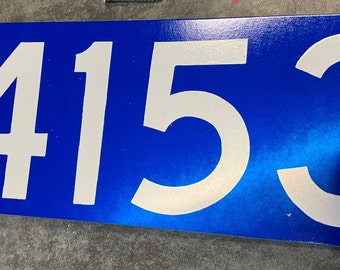 5” Blue Reflective Civic Number Sign