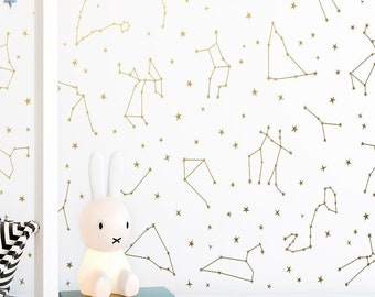 Zodiac Constellation Wall Stickers - Star Decals, Constellations Nursery Decor - Virgo Sticker - Libra Sticker - Aries Sticker - Leo Sticker