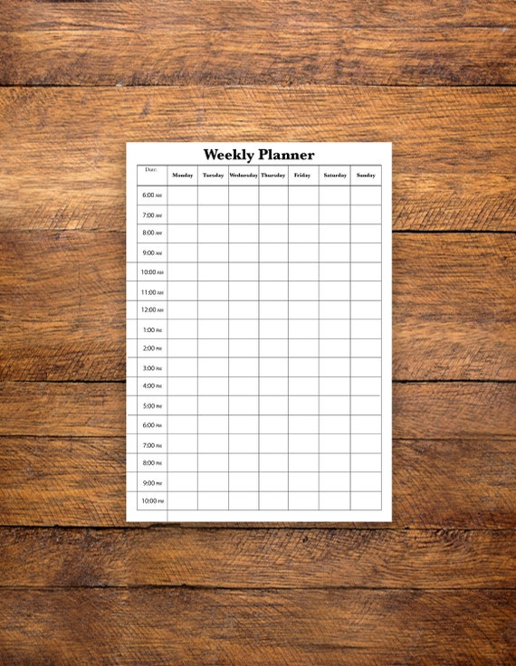EDITABLE &amp; PRINTABLE PDF A4 Weekly Planner for Ipad Pc Mac - Etsy