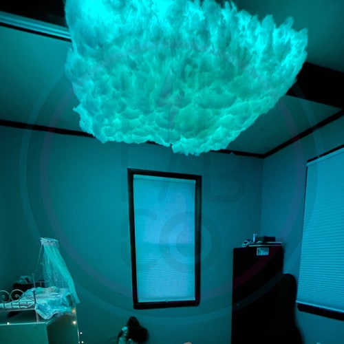 Floating Cloud Lamp With Floating Shelf Led Color Changing Etsy