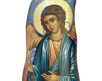 Orthodox Icon Archangel Gabriel 26x20 Cm. Old Looking - Etsy
