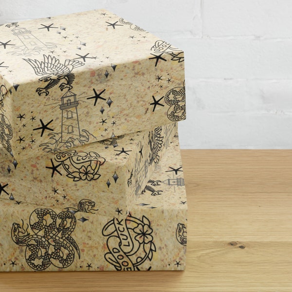 Classic tattoo wrapping paper