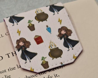 Hermione, Potter, Wizard, Witch  Inspired Magnetic Bookmark. Booktok, reading gift. - Delivered Duty Paid to USA.