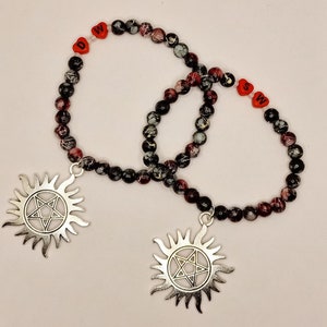 Pulsera inspirada en SPN. Dean Winchester, Sam Winchester, spnfam. Hunter. Pulsera de la amistad