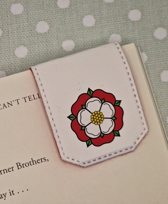 Tudor Rose Magnetic Bookmark. Henry 8th, Anne Boleyn, the tudors. - Delivered Duty Paid to USA.