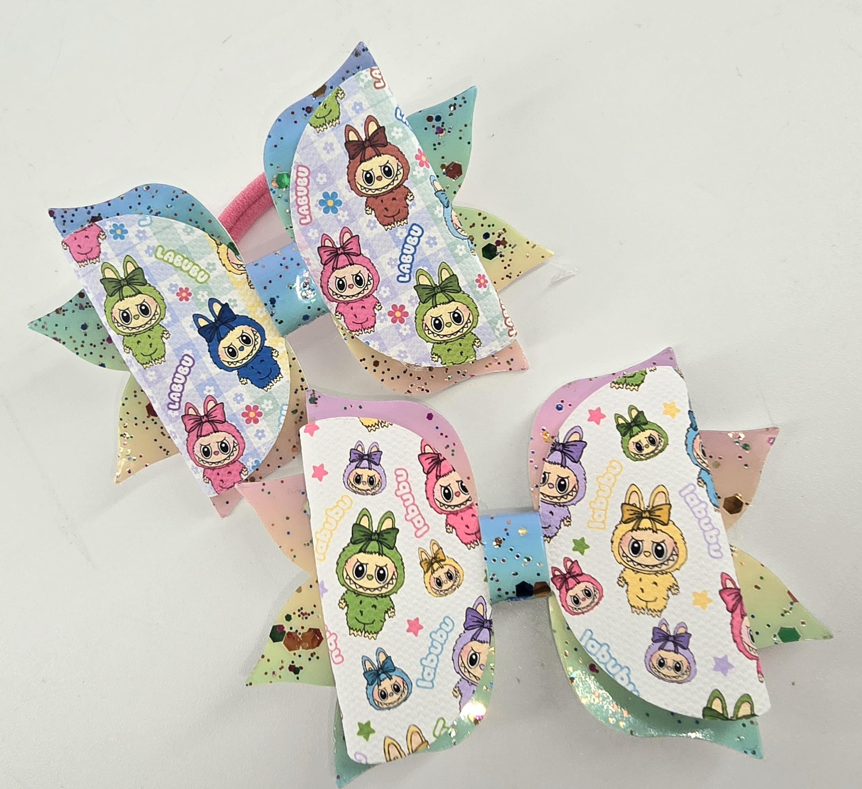 (J52) Labubu 12  Hair Clips - Pink, Blue, Green, Brown THE MONSTERS Classic Series- LABUBU Plush Hair Clip - POP  main image 4